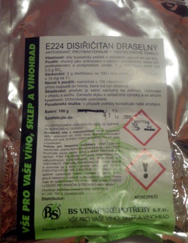 Pyrosulfit - disiřičitan draselný 100g
